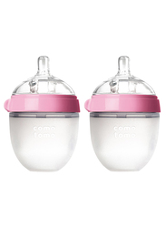 Comotomo Natural Feel Baby Bottle, Pack of 2, 150ml, Pink