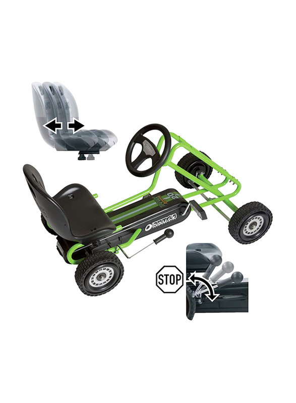 Hauck Toys Lightning Go Cart, Race Green, Ages 4+
