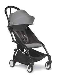YOYO2 Complete Stroller Set - Black Frame With Colour Pack, 6+ Months - Grey