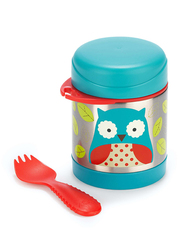 Skiphop Owl Zoo Food Jar, Blue