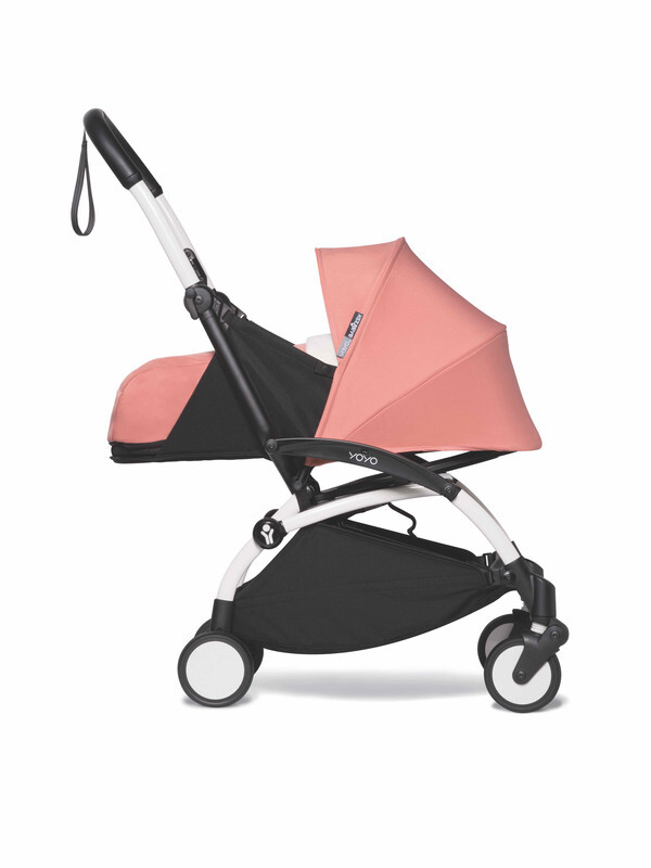 YOYO2 Complete Stroller Set - White Frame With Newborn Pack, 0+ Months - Ginger