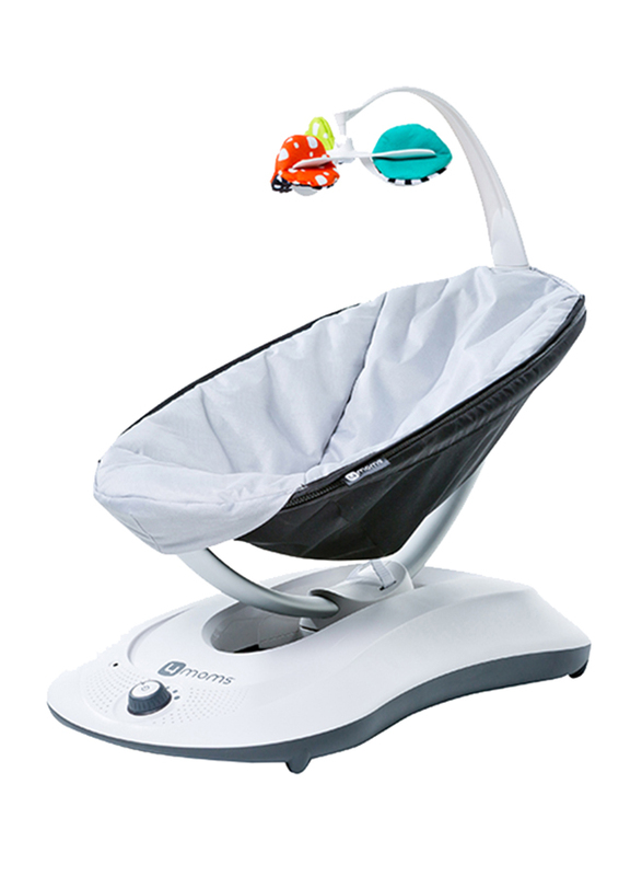 4moms RockaRoo Baby Bouncer Swing, with Music, Grey Classic