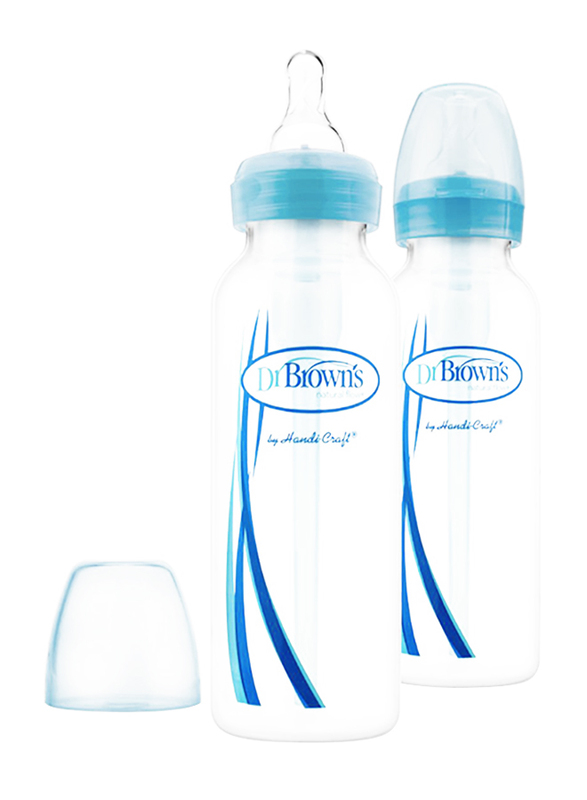 

Dr. Browns Dr. Brown's PP Narrow-Neck Options Baby Bottle, Pack of 2, 250ml, Blue