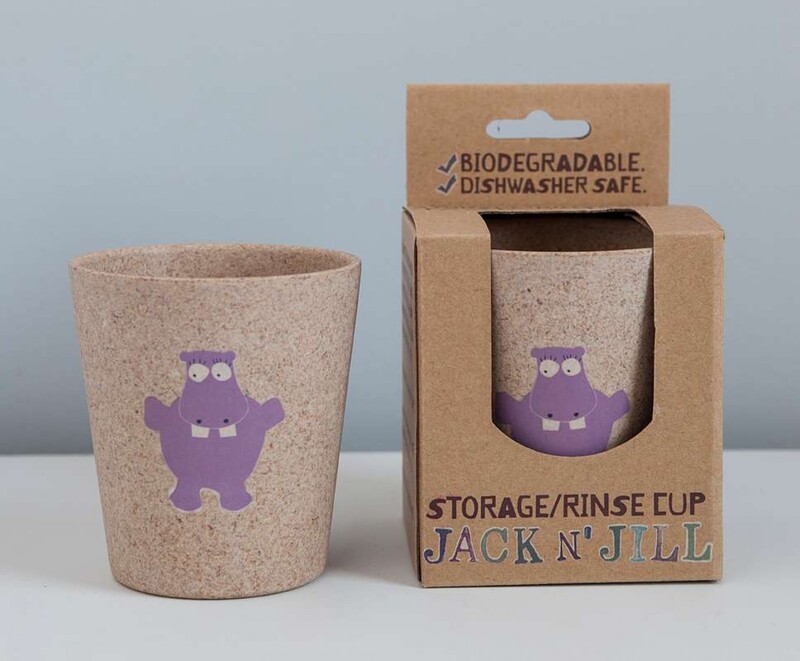 Jack N' Jill Rinse & Storage Cup, Hippo, Brown