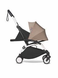 YOYO2 Complete Stroller Set - White Frame With Newborn Pack, 0+ Months - Taupe