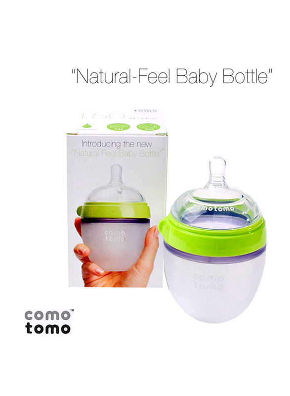 Comotomo Natural Feel Baby Bottle 150ml, Green