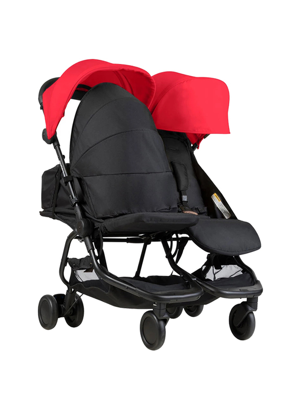 Mountain Buggy Nano Duo Double Stroller, Red