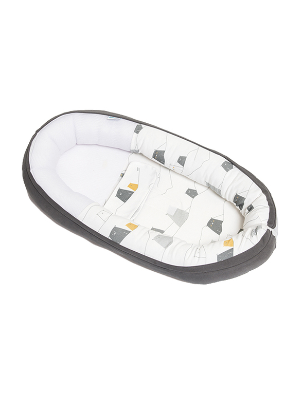 Doomoo Cocoon Baby Nest, Bear, Grey