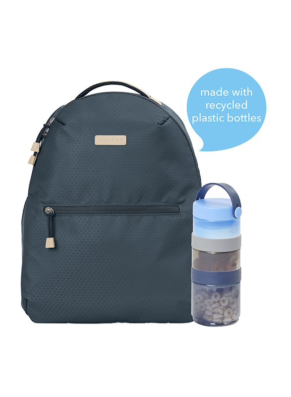 Skip Hop Go Envi Eco-Friendly Diaper Backpack Bag with Food Container, Blue