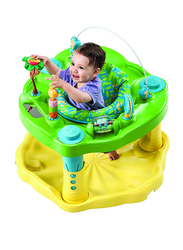 Evenflo Exersaucer Zoo Friends Baby Bouncer, with Lights and Music, Yellow/Green