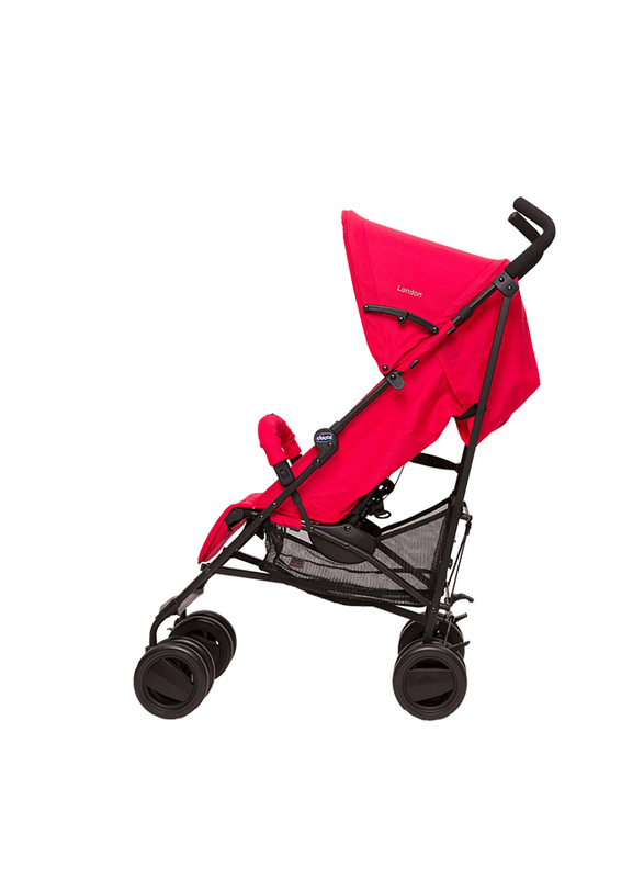 Chicco London Up Single Stroller with Bumper Bar, Red Passion