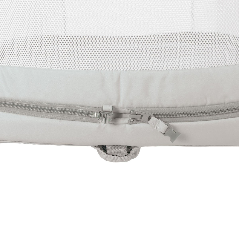 Chicco Zip & Go Crib Cot, Glacial, Light Grey