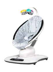 4moms MamaRoo 4.0 Baby Bouncer Swing, with Music, Silver Plush