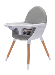 Koo-di Stylish Beechwood High Chair, Brown/Grey