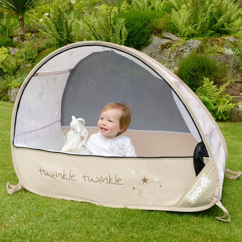 Koo-di Sun and Sleep Pop Up Travel Bubble Cot, Beige