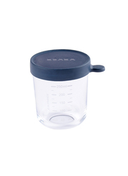 Beaba Conservation Jar Glass, 250ml, Dark Blue