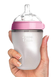 Comotomo Natural Feel Baby Bottle 250ml, Pink