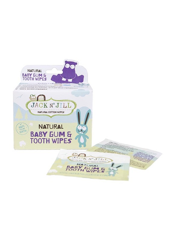Jack N' Jill Baby Gum & Tooth Wipes for Baby, White