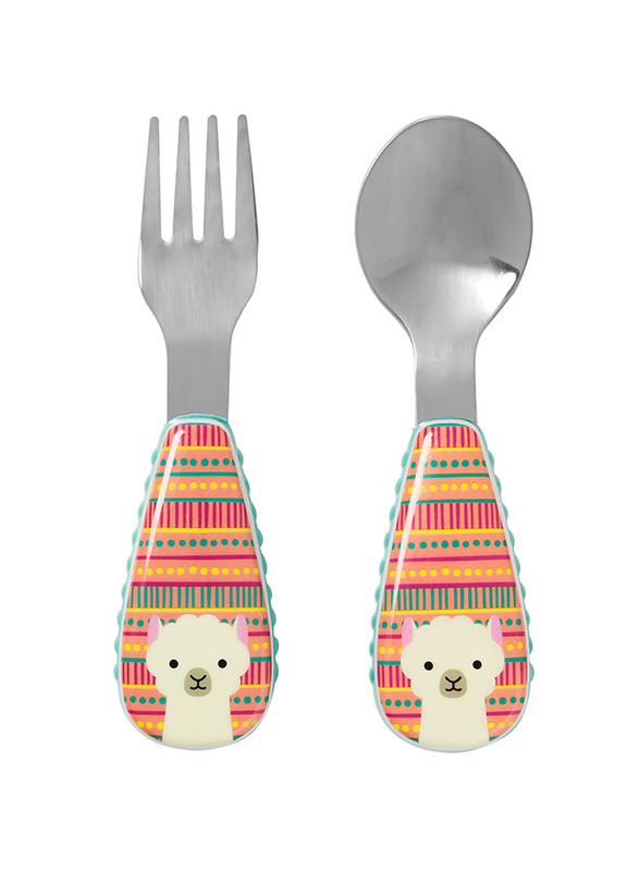 

Skiphop Llama Zootensils Fork & Spoon, Multicolour