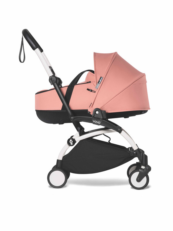 YOYO2 Complete Stroller Set - White Frame With Newborn Bassinet, 0+ Months - Ginger