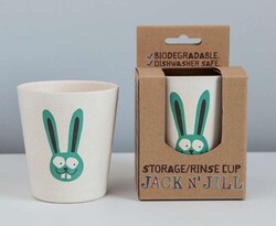 Jack N' Jill Rinse & Storage Cup, Bunny, White