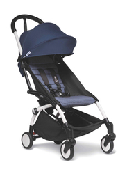 YOYO2 Complete Stroller Set - White Frame With Colour Pack, 6+ Months - Air France Blue