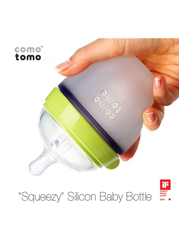 Comotomo Natural Feel Baby Bottle 150ml, Green