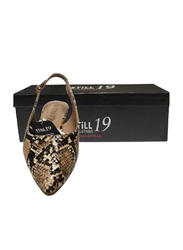 Still 19 Pointed Toe Ballerinas for Women, 41 EU, JKLB210072-87, Leopard Beige