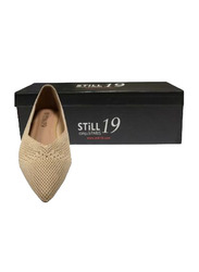 Still 19 Pointed Toe Ballerinas for Women, 36 EU, JKLB20045A-87, Beige