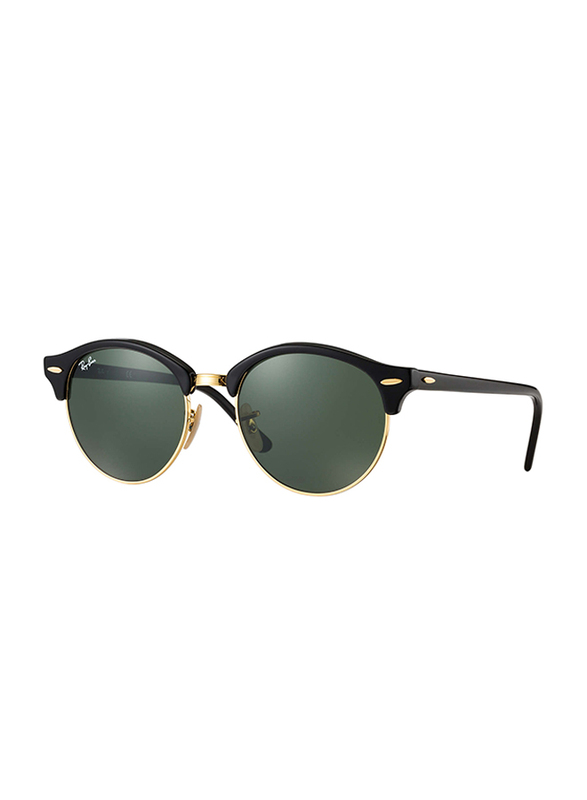 Ray-Ban Polarized Full Rim Round Black Sunglasses for Women, Classic Green ...