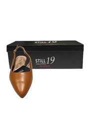 Still 19 Pointed Toe Ballerinas for Women, 39 EU, JKLB21008-87, Camel Brown