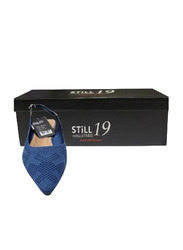 Still 19 Pointed Toe Ballerinas for Women, 41 EU, JKLB210045-87, Denim Blue