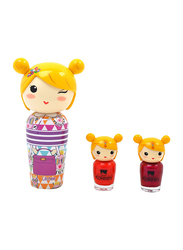 Kokeshi 3-Piece Litchee Gift Set for Girls, 50ml EDT, 2 Nail Lacquers