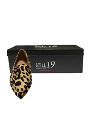 Still 19 Pointed Toe Ballerinas for Women, 39 EU, JKLB210068-87, Leopard Light Beige