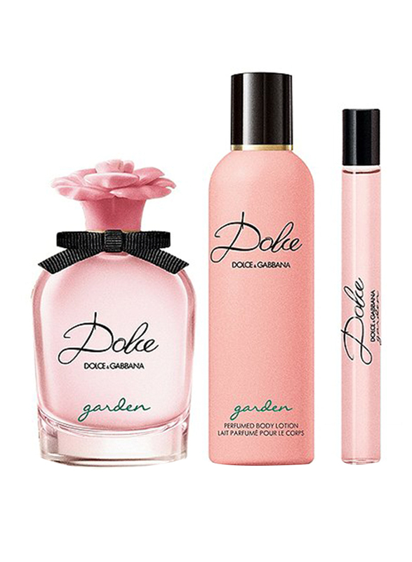 

Dolce & Gabbana 3-Piece Dolce Garden Gift Set for Women, 75ml EDP Perfume, 100ml EDP Perfume, 98ml Body Lotion
