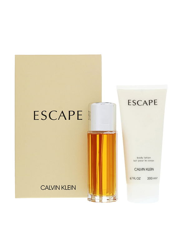 

Calvin Klein 2-Piece Escape Gift Set for Women, 100ml EDP Perfume, 200ml Body Lotion