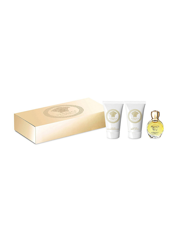 

Versace 3-Piece Eros Pour Femme Gift Set for Women, 5ml EDP Perfume, 0.8oz Shower Gel, 0.8oz Body Lotion