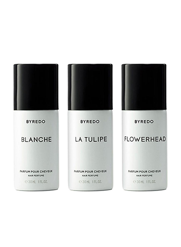 

Byredo Triple Gagnant Fleurs Hair Perfume for All Hair Types, 30ml, 3 Pieces