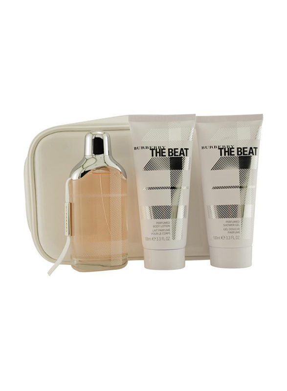 

Burberry 3-Piece The Beat Gift Set for Women, 75ml EDP Perfume, 100ml Shower Gel, 100ml Body Lotion