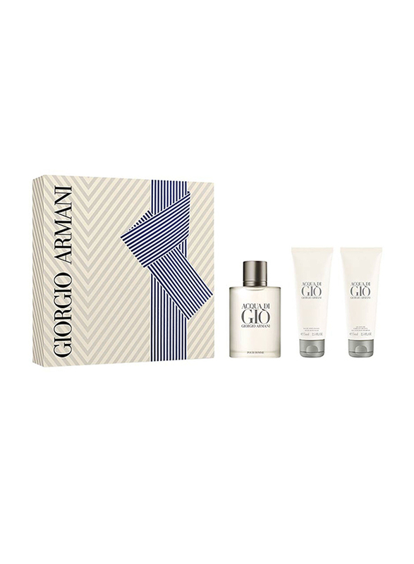 

Giorgio Armani 3-Piece Acqua di Gio Gift Set for Men, 50ml EDT Perfume, 75ml Shower Gel, 75ml After Shave Balm