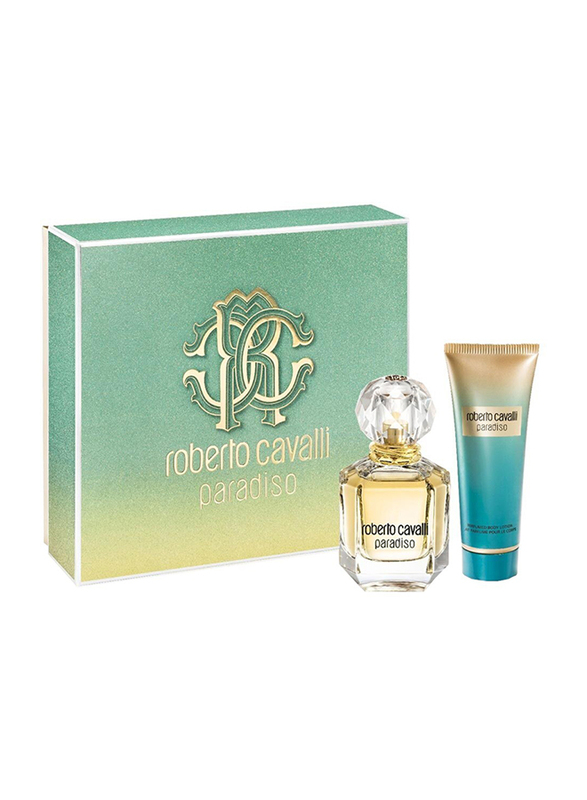 

Roberto Cavalli 2-Piece Paradiso Gift Set for Women, 50ml EDP Perfume, 75ml Body Lotion