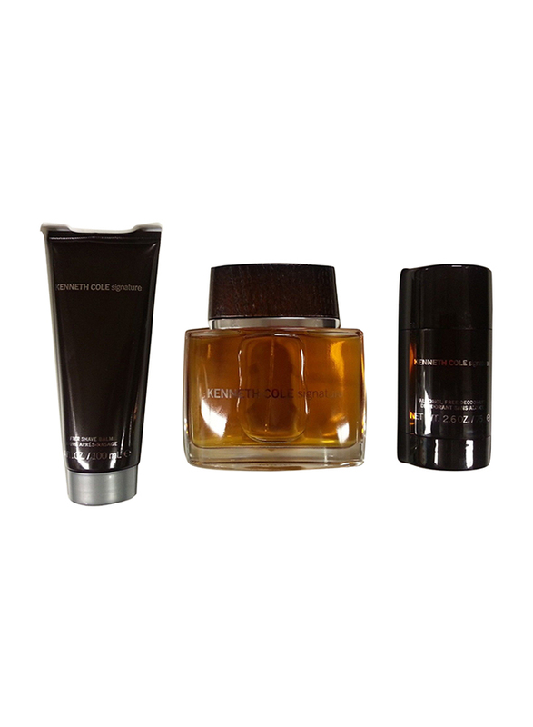 

Kenneth Cole 3-Piece Gift Set for Men, Signature 100ml EDT Perfume, Signature 100ml Shaving Bam, Signature 75ml Deodrant