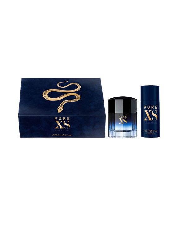 

Paco Rabanne 3-Pieces Pure XS Gift Set for Men, 100ml EDT Perfume, 6ml EDT Perfume, 150ml Deodorant