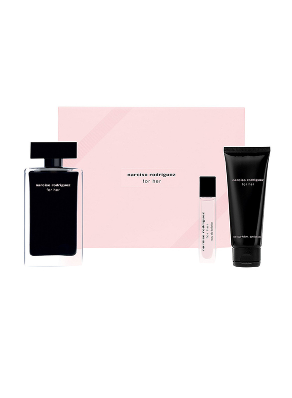 

Narciso Rodriguez 3-Piece Her Gift Set for Women, 100ml EDT Perfume, 75ml Body Lotion, 10ml EDT Perfume