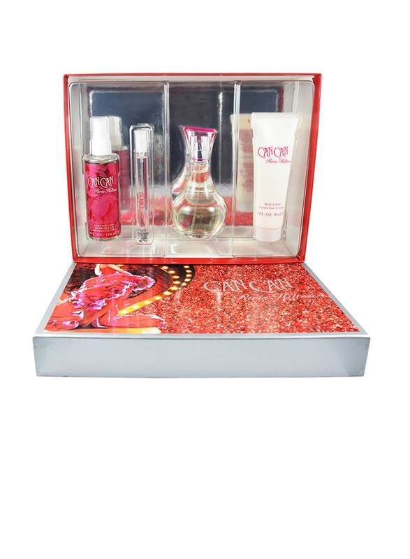 

Paris Hilton 4-Pieces Can Can Gift Set for Women, 30ml EDP Perfume, 10ml EDP Perfume, 90ml Body Lotion, 118ml Hair and Body Mist