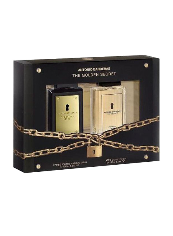 

Antonio Banderas 2-Piece The Golden Secret Gift Set for Men, 100ml EDT Perfume, 100ml After Shave Balm