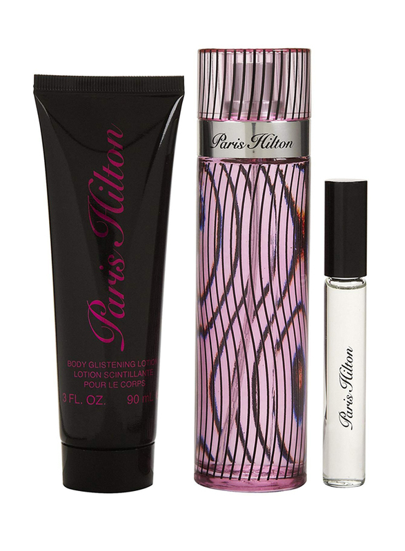 

Paris Hilton 3-Pieces Gift Set for Women, 100ml EDP Perfume, 10ml EDP Perfume, 90ml Body Lotion