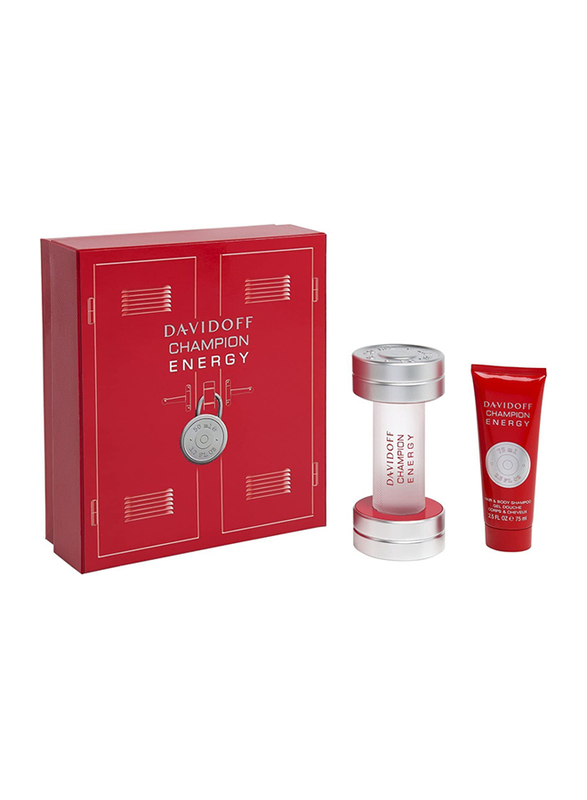 

Davidoff 2-Piece Champion Energy Gift Set for Men, 50ml EDT Perfume, 75ml Hair & Body Shampoo