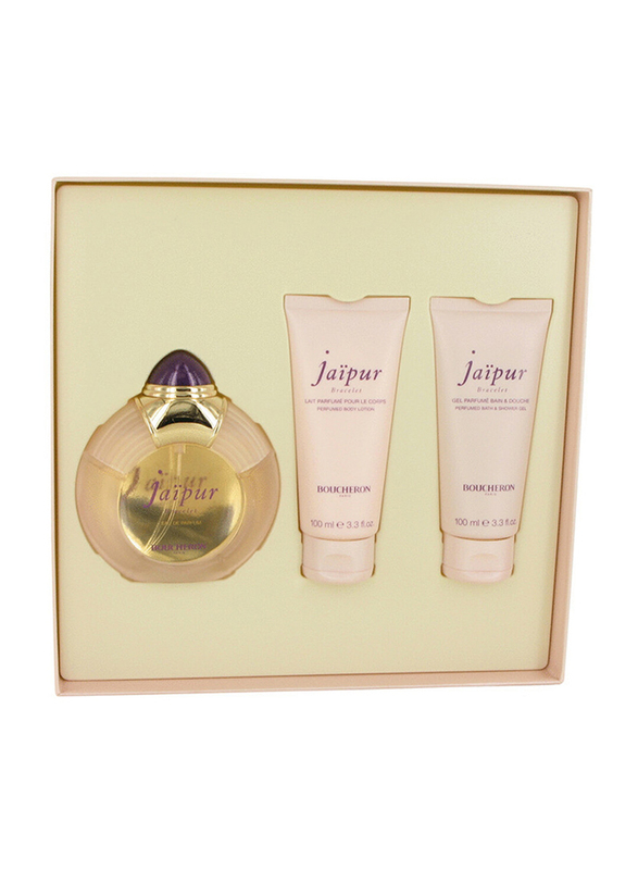 

Boucheron 3-Piece Jaipur Bracelet Gift Set for Women, 100ml EDP Perfume Spray, 100ml Body Lotion, 100ml Bath and Shower Gel