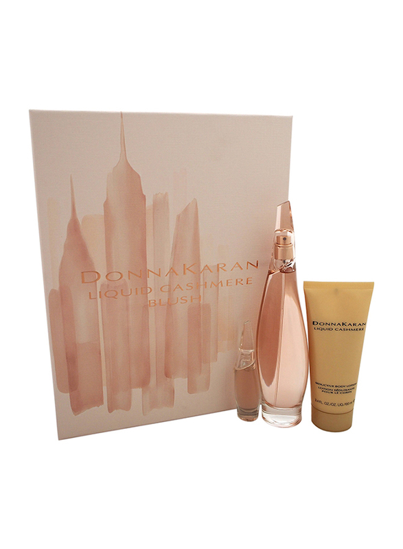 

Dkny 3-Piece Gift Set for Women, Liquid Cashmere Blush 100ml EDP Perfume, Liquid Cashmere Blush 7ml Mini Splash, Liquid Cashmere Blush 100ml Seductive Body Lo